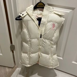 White Hooded vest